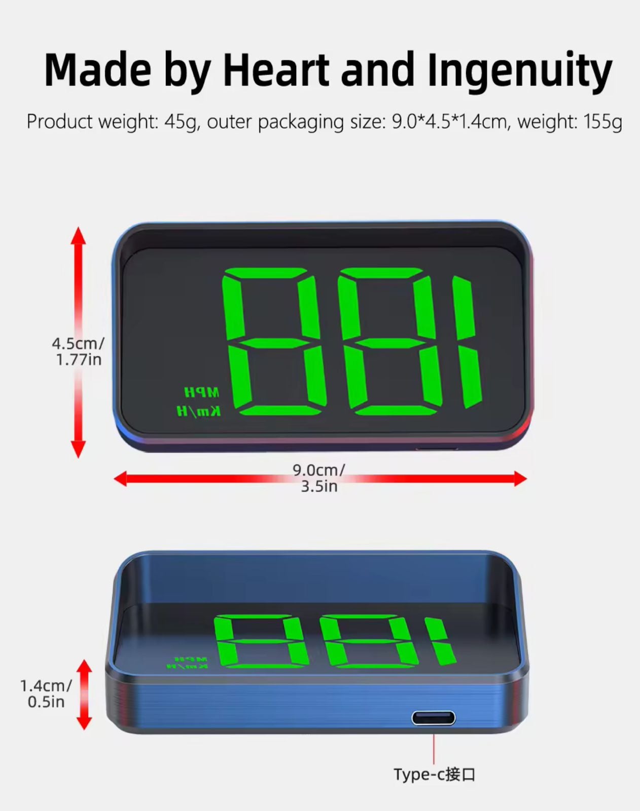 Car HUD GPS Speed Display